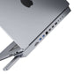 USB-C dockingstation / Hub til MacBook Pro 13" / 14" INVZI MagHub 12in2 med SSD-bakke (grå)