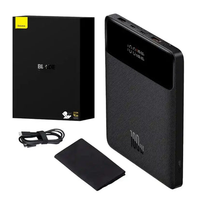 Powerbank Baseus Blade 20000mAh 2xUSB, 2xUSB-C + cable USB-C  100W (black)