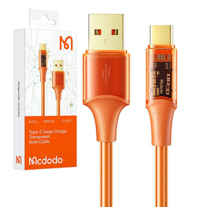 USB-C kabelis Mcdodo CA-3150, 6A, 1.8m (oranžs)