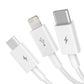 Snabbladdning USB till M+L+C Baseus Superior Data 3,5A 1m (Vit)