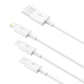 Snabbladdning USB till M+L+C Baseus Superior Data 3,5A 1m (Vit)