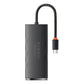 HUB-sovitin 4-porttinen USB-C Baseus OS-Lite 25cm (musta)