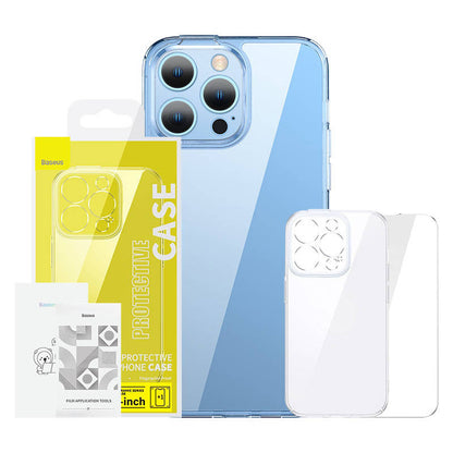 Baseus SuperCeramic Transparent Glass-fodral och härdat glas-set för iPhone 14 Plus