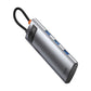 Hub 7i1 Baseus Gleam, USB-C til 1x HDMI4K 60Hz + 3x USB3.0 + 1x PD + 1x SD/TF (grå)