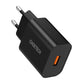 Sieninis įkroviklis Choetech 18W USB-A (juodas)