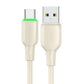 USB uz USB-C kabelis Mcdodo CA-4750 ar LED gaismu 1,2 m (bēšs)