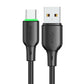 USB uz USB-C kabelis Mcdodo CA-4751 ar LED gaismu 1,2 m (melns)