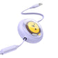 Laddningskabel 3w1 Baseus USB till USB-C, USB-M, Lightning 3,5A, 1,1m (lila)