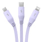 Laddningskabel 3w1 Baseus USB till USB-C, USB-M, Lightning 3,5A, 1,1m (lila)