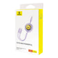 Laddningskabel 3w1 Baseus USB till USB-C, USB-M, Lightning 3,5A, 1,1m (lila)
