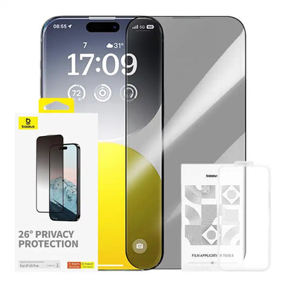 Tietosuojan suojaus karkaistua lasia Baseus Diamond iPhone 15 Pro