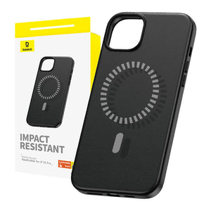 Magnetiskt mobilskal för iPhone 15 Pro Baseus Fauxther-serien (Svart)