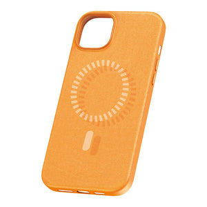 Magnetiskt mobilskal för iPhone 15 Plus Baseus Fauxther-serien (Orange)