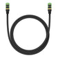 Braided network cable cat.8 Baseus Ethernet RJ45, 40Gbps, 1m (black)