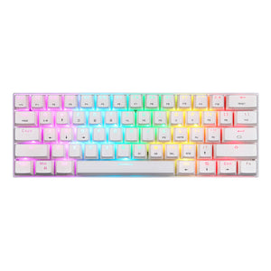 Wireless Mechanical keyboard Motospeed SK62 White (red switch)