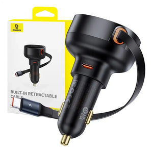 Bil-laddare Baseus Enjoyment Pro med kabel USB-C, 60W (Svart)