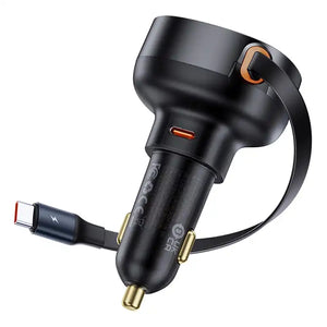 Bil-laddare Baseus Enjoyment Pro med kabel USB-C, 60W (Svart)