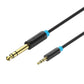 Lydkabel TRS 3,5 mm til 6,35 mm Vention BABBI 3m, Sort