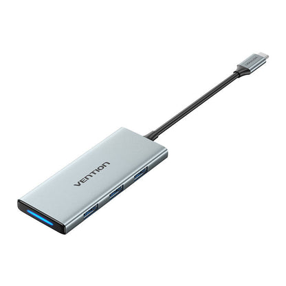 USB-C til HDMI, 3x USB 3.0, SD, TF, PD Hub Vention TOPHB 0.15m Grå