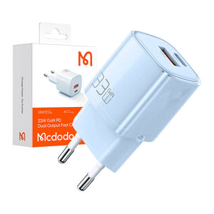 Lādētājs GaN 33W Mcdodo CH-0154 USB-C, USB-A (zils)