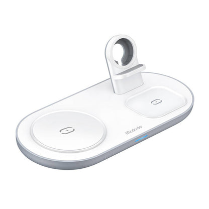Bezvadu lādētājs Mcdodo CH-7060 3 vienā 15W (mobilais/TWS/Apple pulkstenis) (balts)