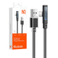 USB-C uz USB-C kabelis Mcdodo CA-3423 90 grādi 1,8 m ar LED (melns)