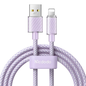 Kabelis USB-A uz Lightning Mcdodo CA-3642, 1,2m (violets)