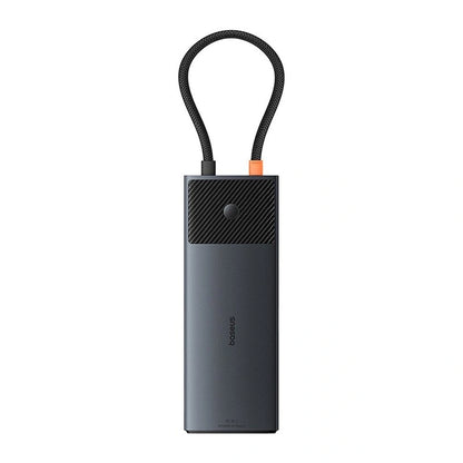 Adapter Hub 10i1 Baseus USB-C - 2xHDMI, 3xUSB-A, USB-C, RJ45, SD/TF, PD (sort)