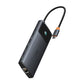 Adapter Hub 10i1 Baseus USB-C - 2xHDMI, 3xUSB-A, USB-C, RJ45, SD/TF, PD (sort)