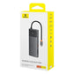 Adapter Hub 10i1 Baseus USB-C - 2xHDMI, 3xUSB-A, USB-C, RJ45, SD/TF, PD (sort)