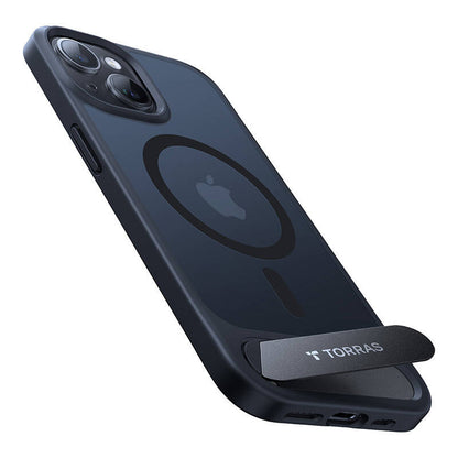 Torras telefoniümbris Pstand iPhone 15 jaoks (must)