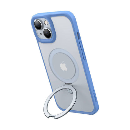 Torras telefoniümbris Ostand Matte iPhone 15 jaoks (mereväe sinine)