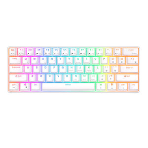 Mechanical keyboard Royal Kludge RK61 RGB, brown switch (white)
