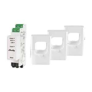 Shelly PRO 3EM 400A 2 fazių energijos matuoklis, WiFi/Bluetooth