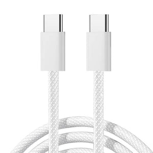 Joyroom S-A45 USB-C kuni USB-C kaabel, 60W, punutud, 1m (valge)