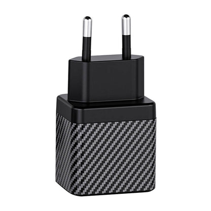 Vægoplader INVZI GaN 2x USB-C, 45W, EU (sort)