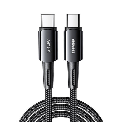 USB-C į USB-C laidas 240W Essager 1m (pilkas)
