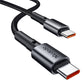 Auto lādētājs McDodo CC-7493 65W ar mini baltu USB-C kabeli ar E-mark mikroshēmu 1m 100W (melns)