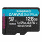 Memory card microSD 128GB Kingston Canvas Go Plus
