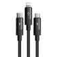 3in1 USB uz USB-C / Lightning / Micro USB kabelis, Mcdodo CA-5790, 3.5A, 1.2m (melns)