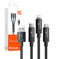 3in1 USB uz USB-C / Lightning / Micro USB kabelis, Mcdodo CA-5790, 3.5A, 1.2m (melns)