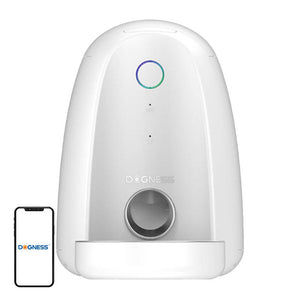 Automaattinen lemmikinruokkija metallikulholla WIFI mini Dogness (valkoinen)