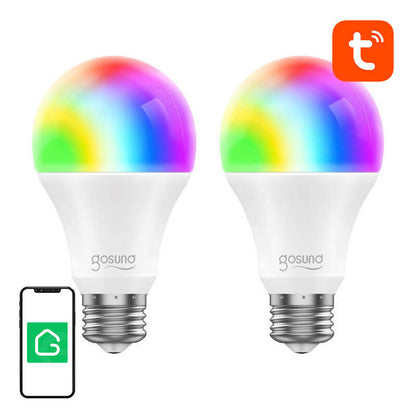 Smart pære WiFi RGB LED Gosund WB4-2 E27 (2-pak) Tuya