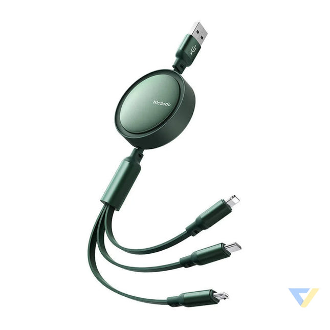 3in1 USB to USB C / Lightning / Micro USB Cable Mcdodo CA 7257 3.5A 1.2m (green) Combo Cables