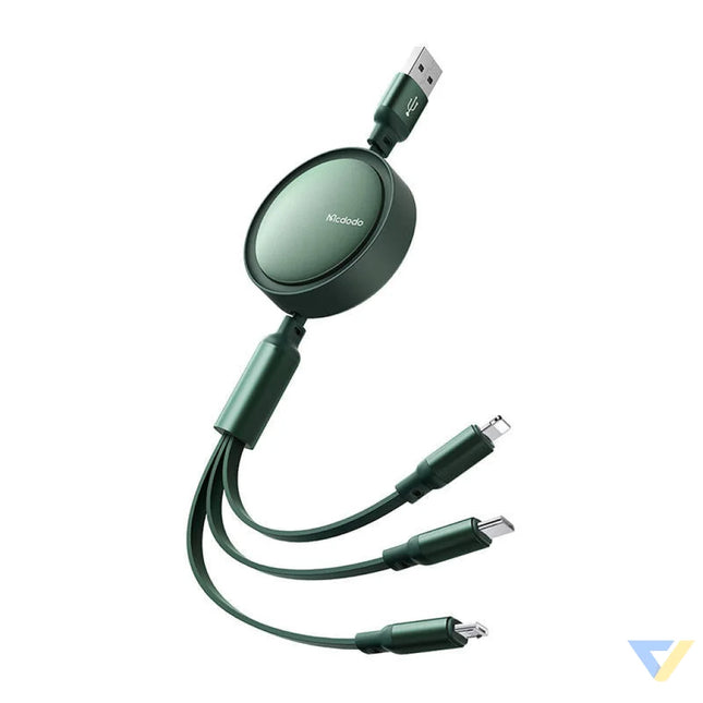 3in1 USB to USB C / Lightning / Micro USB Cable Mcdodo CA 7257 3.5A 1.2m (green) Combo Cables