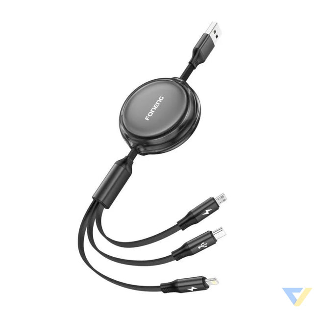 3w1 Foneng X113 1.1M Czarny Cable Combo Cables