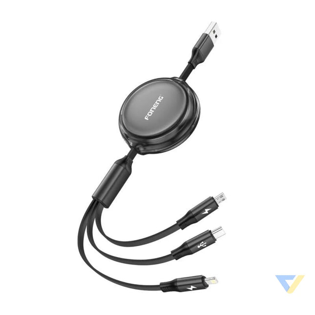 3w1 Foneng X113 1.1M Czarny Cable Combo Cables
