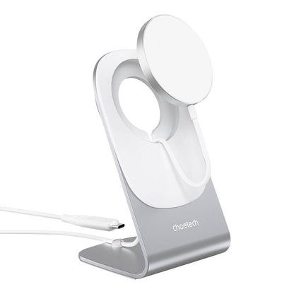 Bevielis įkroviklis su laikikliu Choetech T518-F+H046, 15W (baltas)