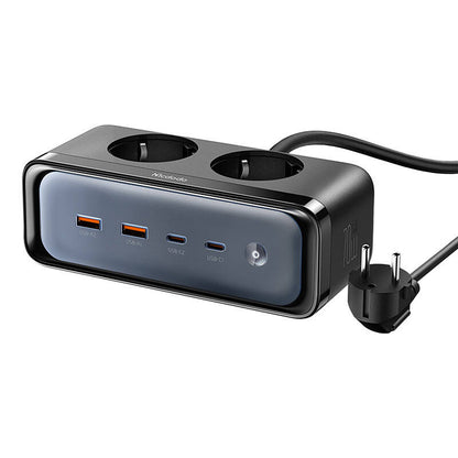 Strāvas sloksne ar 2 kontaktligzdām 6in1, 2x USB-C, 2x USB-A Mcdodo CH-4610, ES (melna)