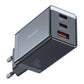 GaN Mcdodo CH-1543 tīkla lādētājs, 2x USB-C, 1x USB, 67W + USB-C uz USB-C 2m kabelis (melns)